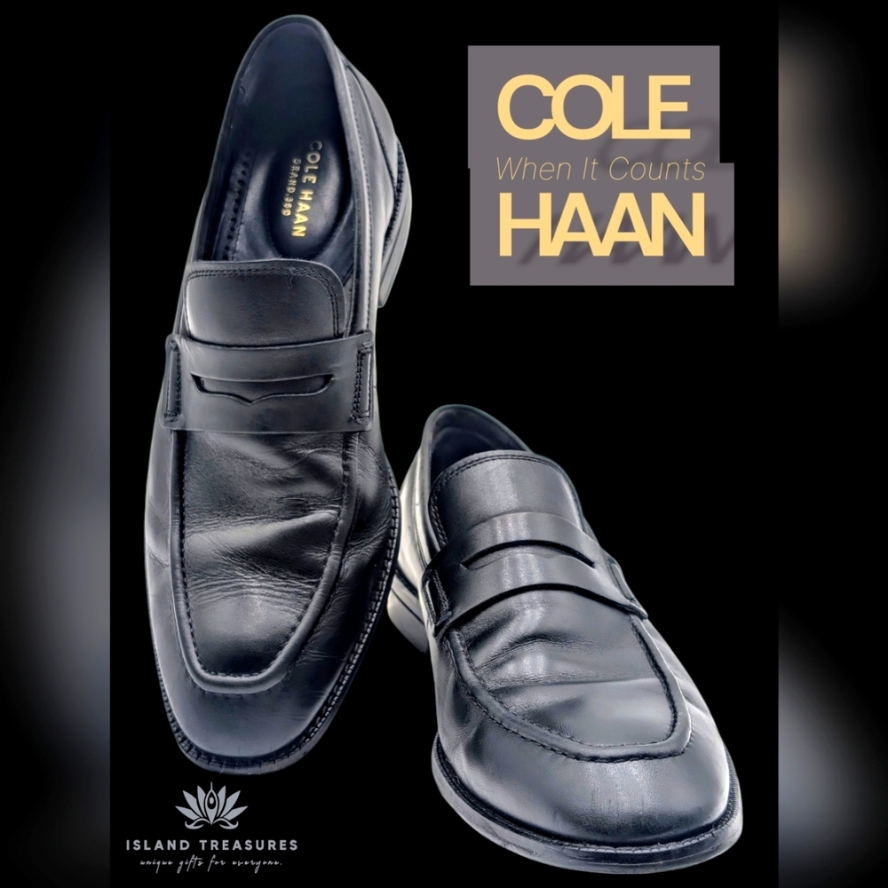 Cole Haan Warner Grand Penny Loafer – Black – Size 9 Medium Genuine Leather
